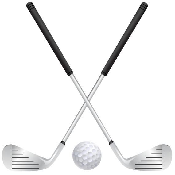 free crossed golf clubs clip art - photo #5