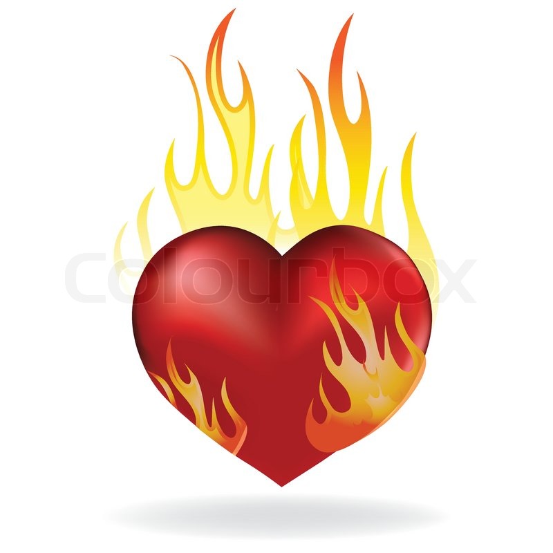 fire heart clipart - photo #6