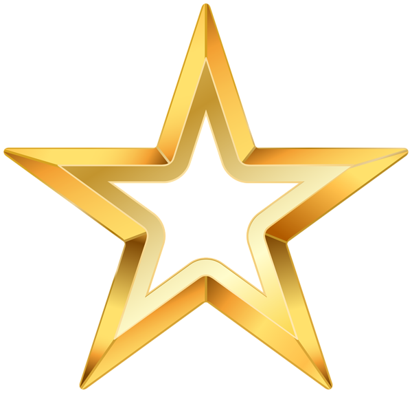 Gold star star no background clipart - Clipartix