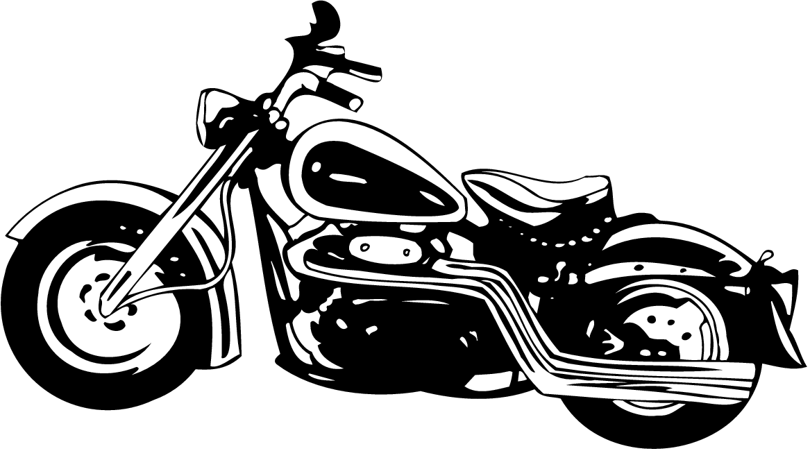 free motorcycle clipart black and white - photo #12
