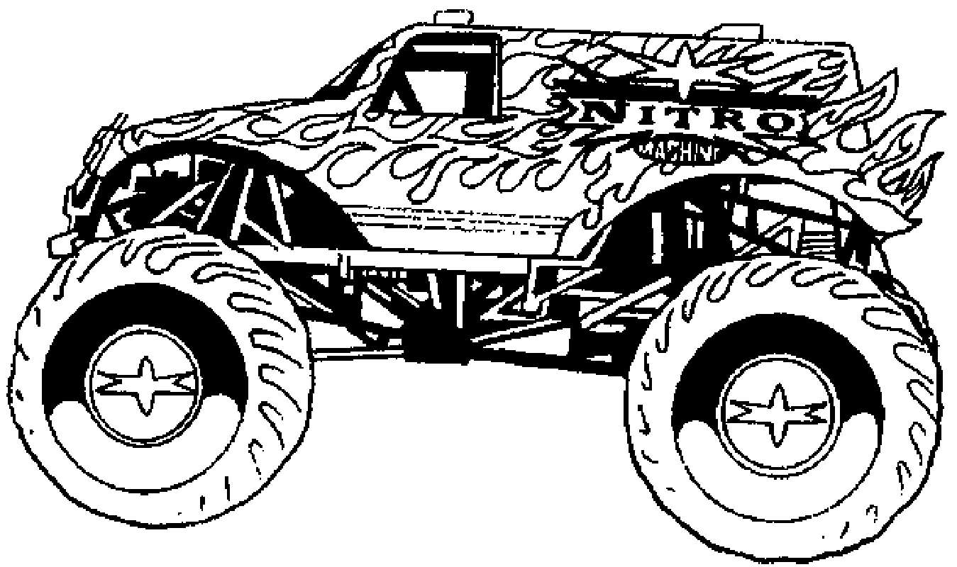 Monster Truck Coloring Pages Cars Trucks Images Colour Clipart