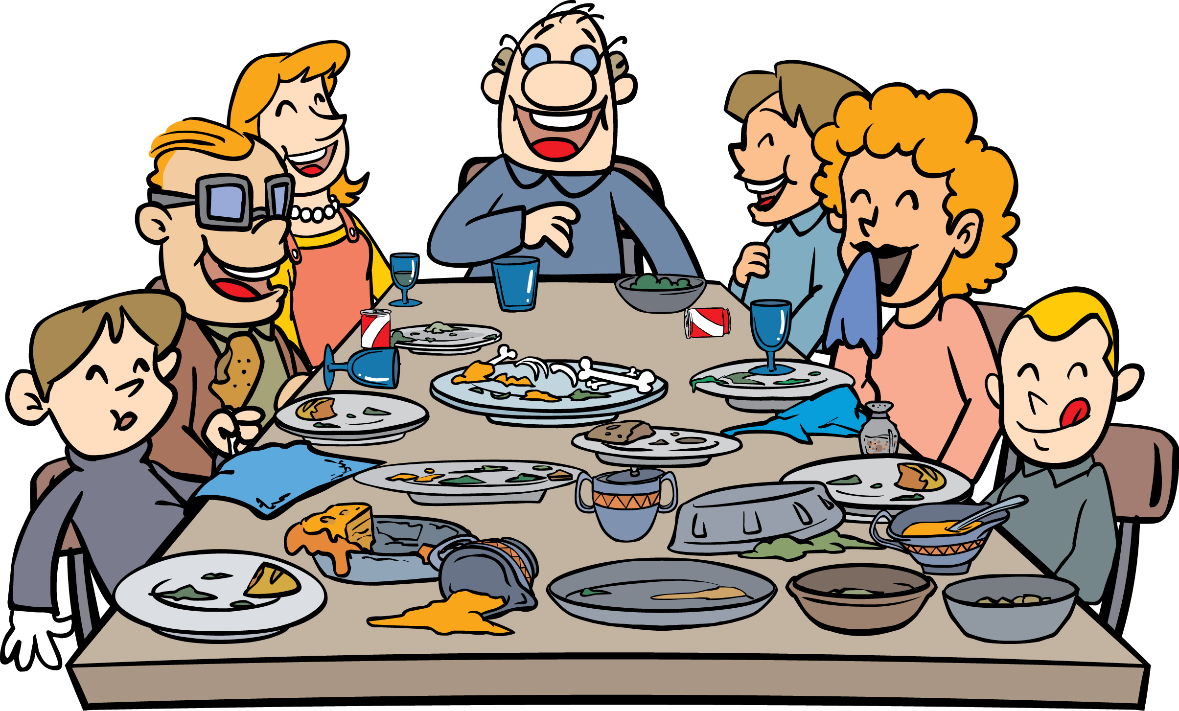 free clipart family meal - photo #3
