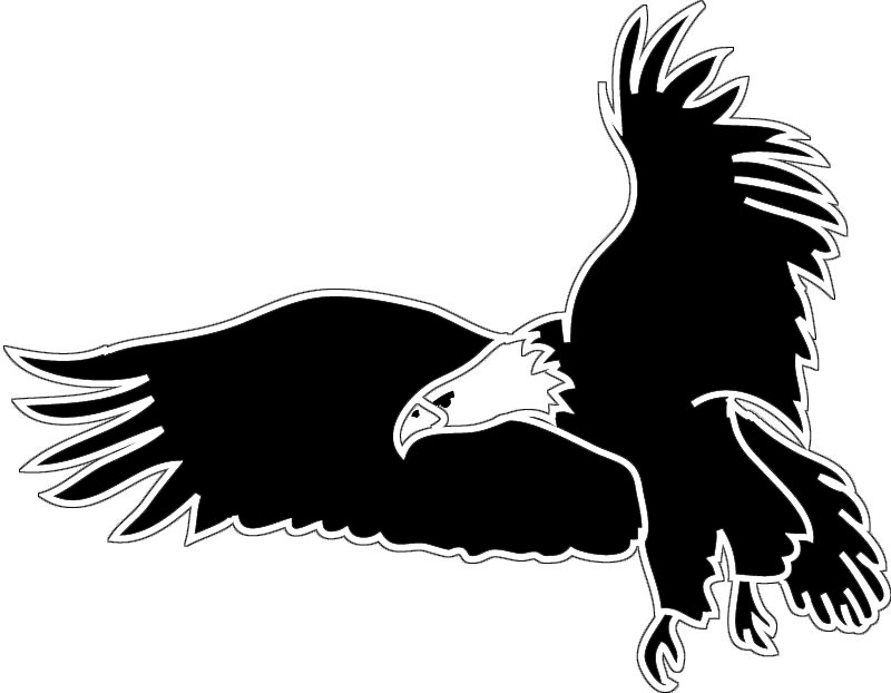 clipart eagle black and white - photo #3