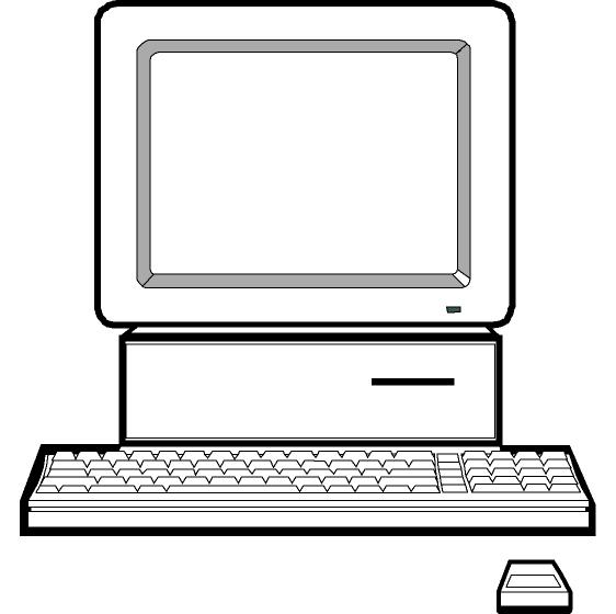 Computer clipart black and white free images 2 - Clipartix