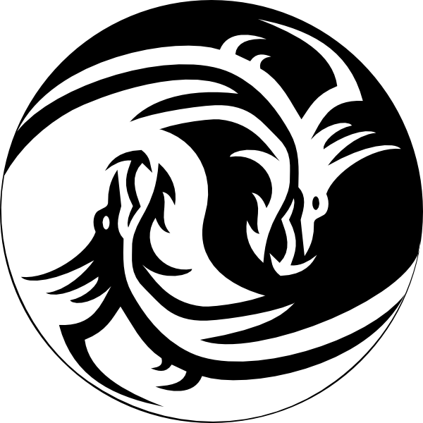 Dragon clipart dragon yin yang large clip art vector - Clipartix