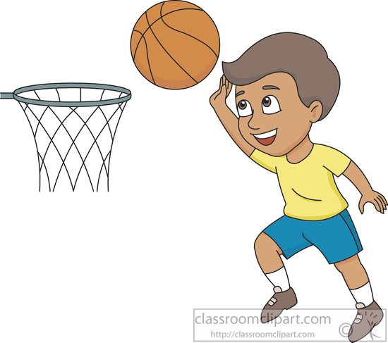 Boy Playing Basketball Clipart Boy Shooting Hoops Basketball Clipart 