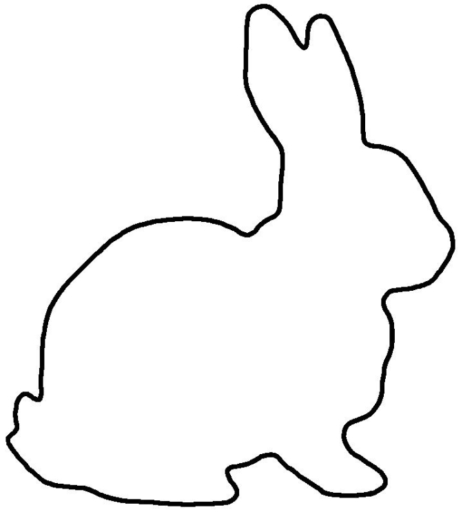 Free Bunny Outline Pictures - Clipartix