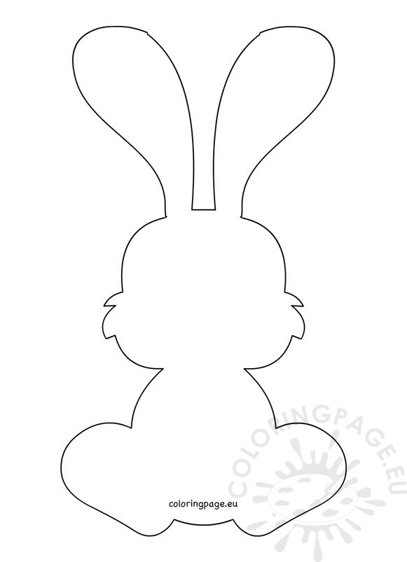 bunny outline Bunny rabbit outline coloring page jpg - Clipartix