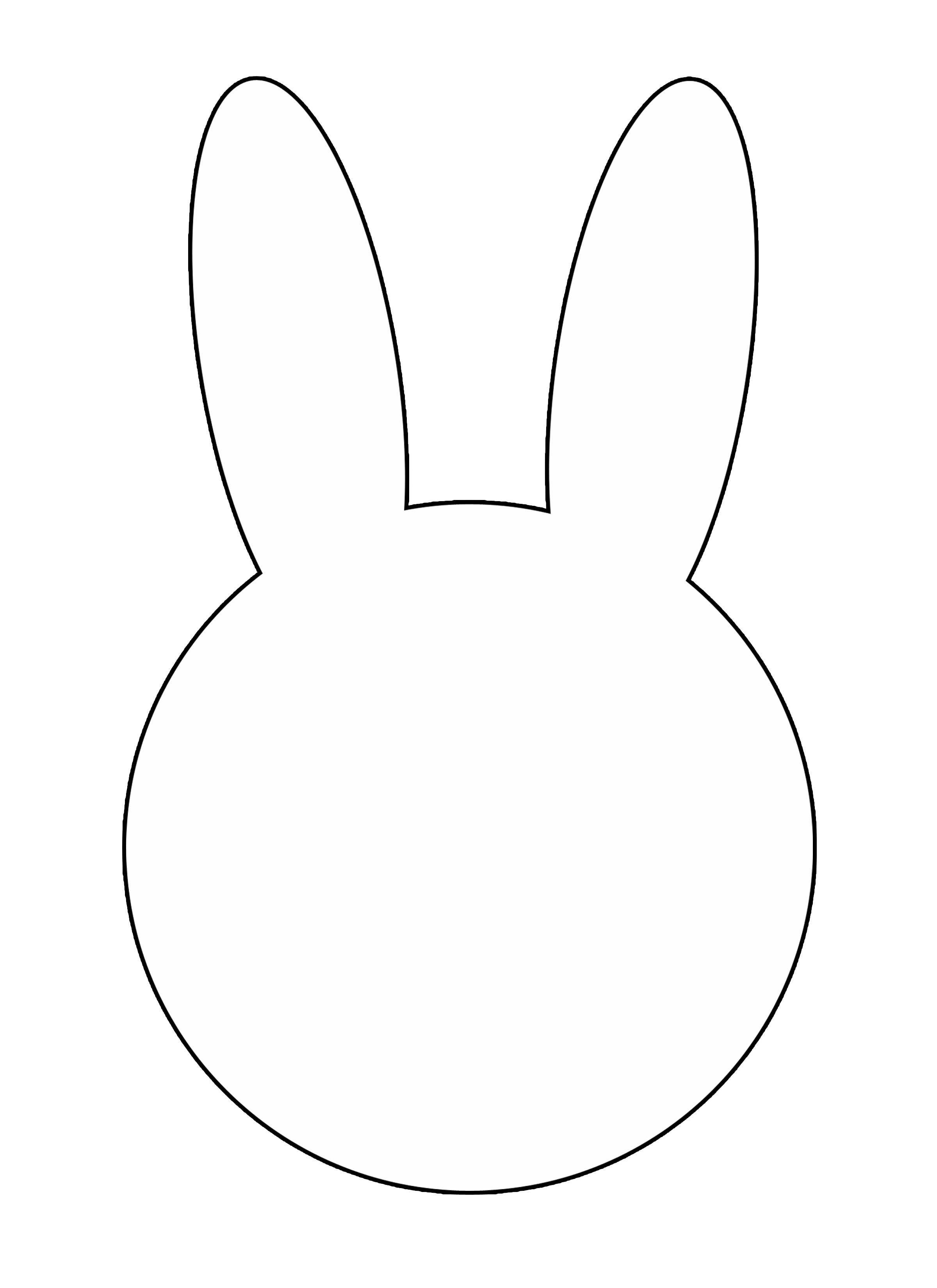 bunny outline Photos of bunny head outline printable template jpeg