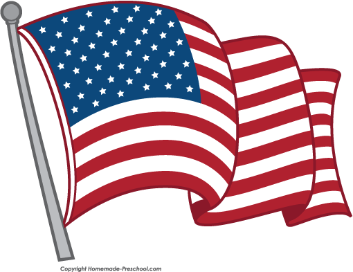 cartoon american flag American flag clipart cute pencil and in color