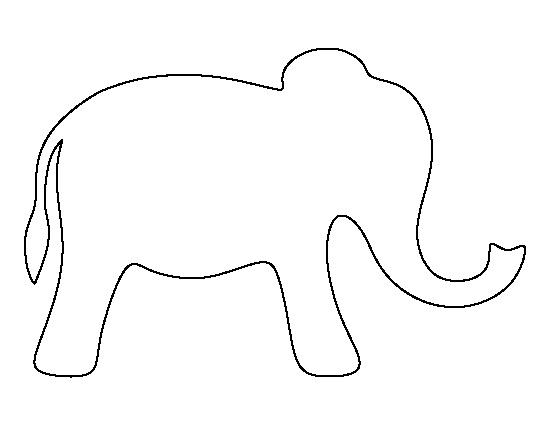 elephant outline Simple elephant pattern use the printable outline for