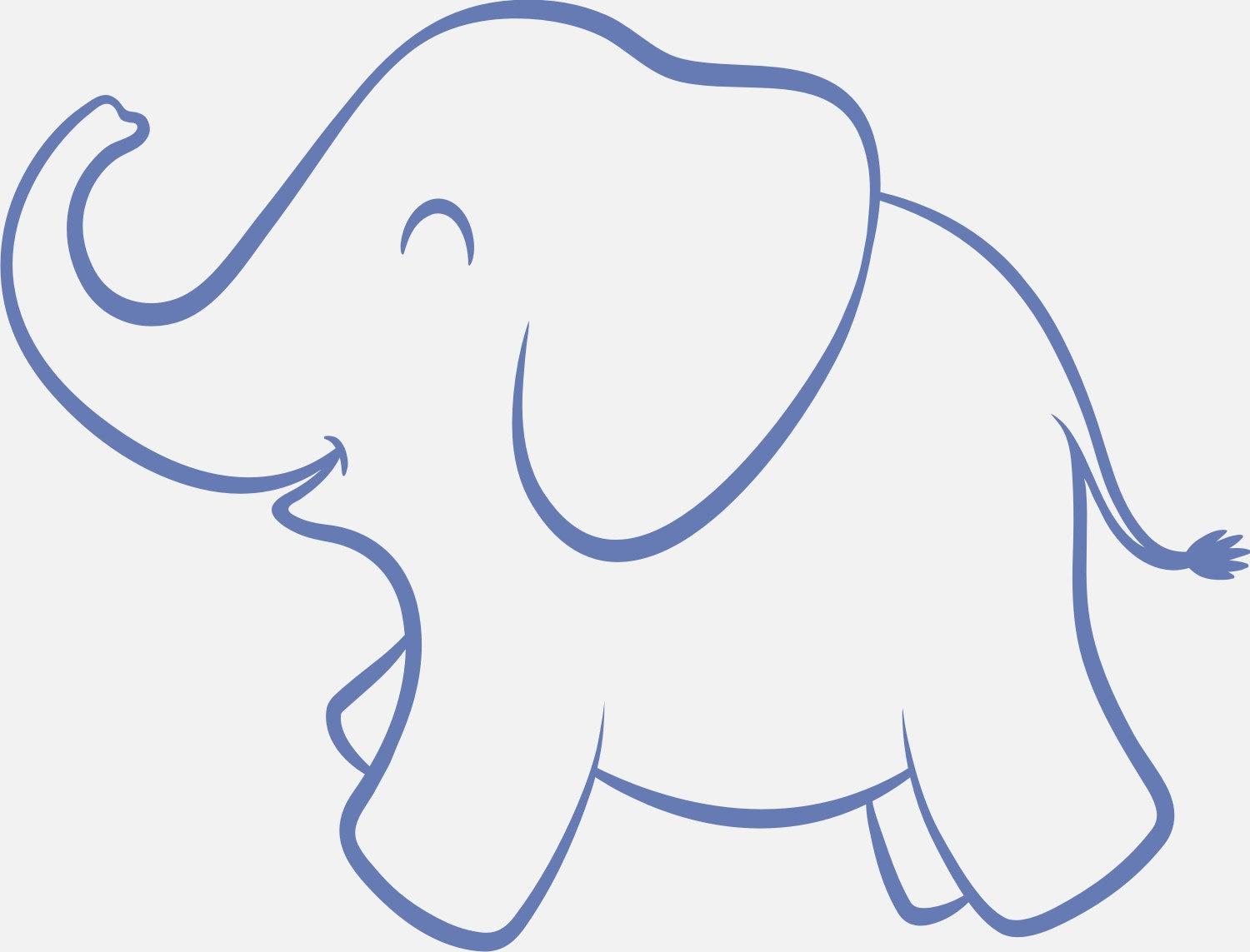 elephant outline Simple elephant pattern use the printable outline for
