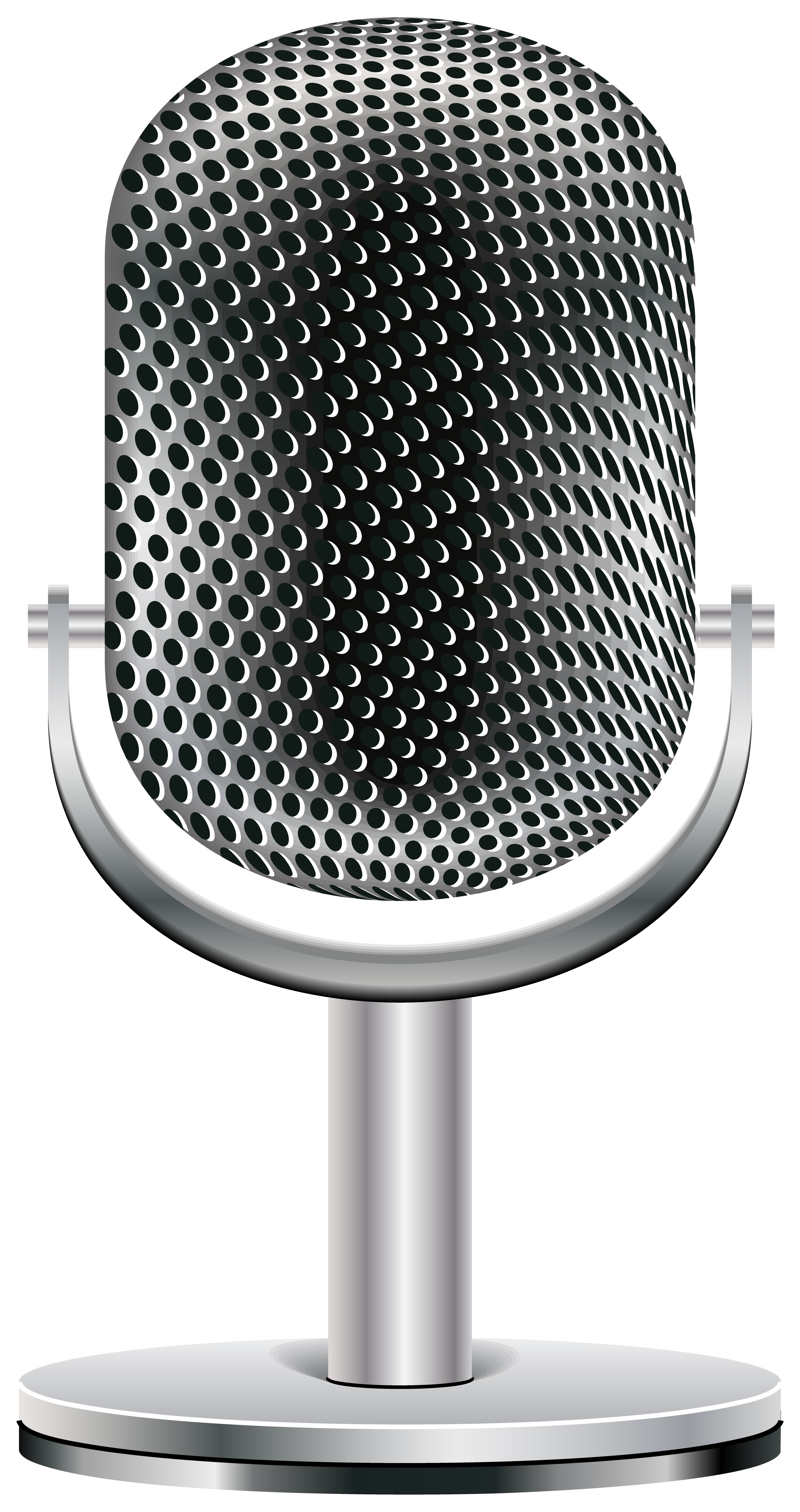 Vintage podcast microphone transparent stick png - Clipartix