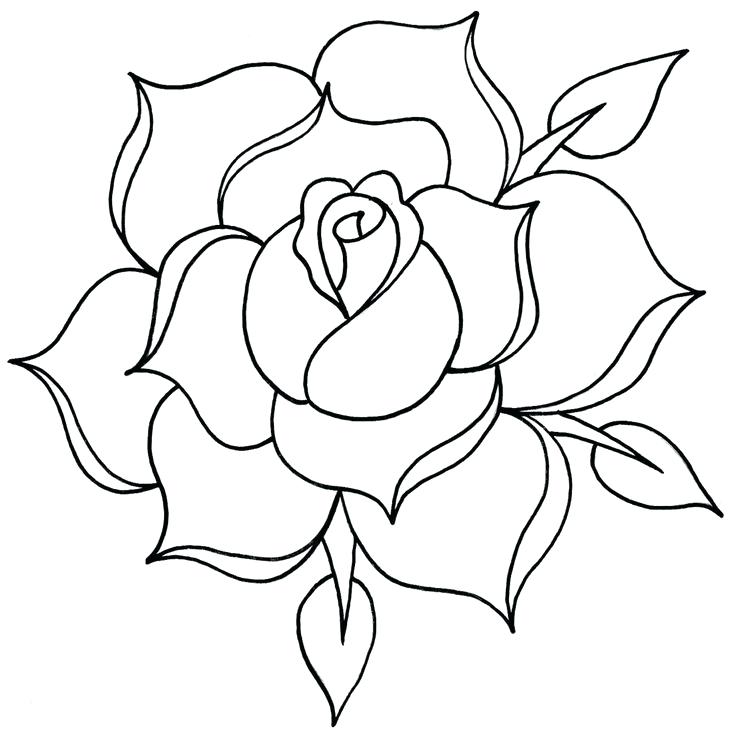 Simple rose outline tattoo drawing roses jpg - Clipartix