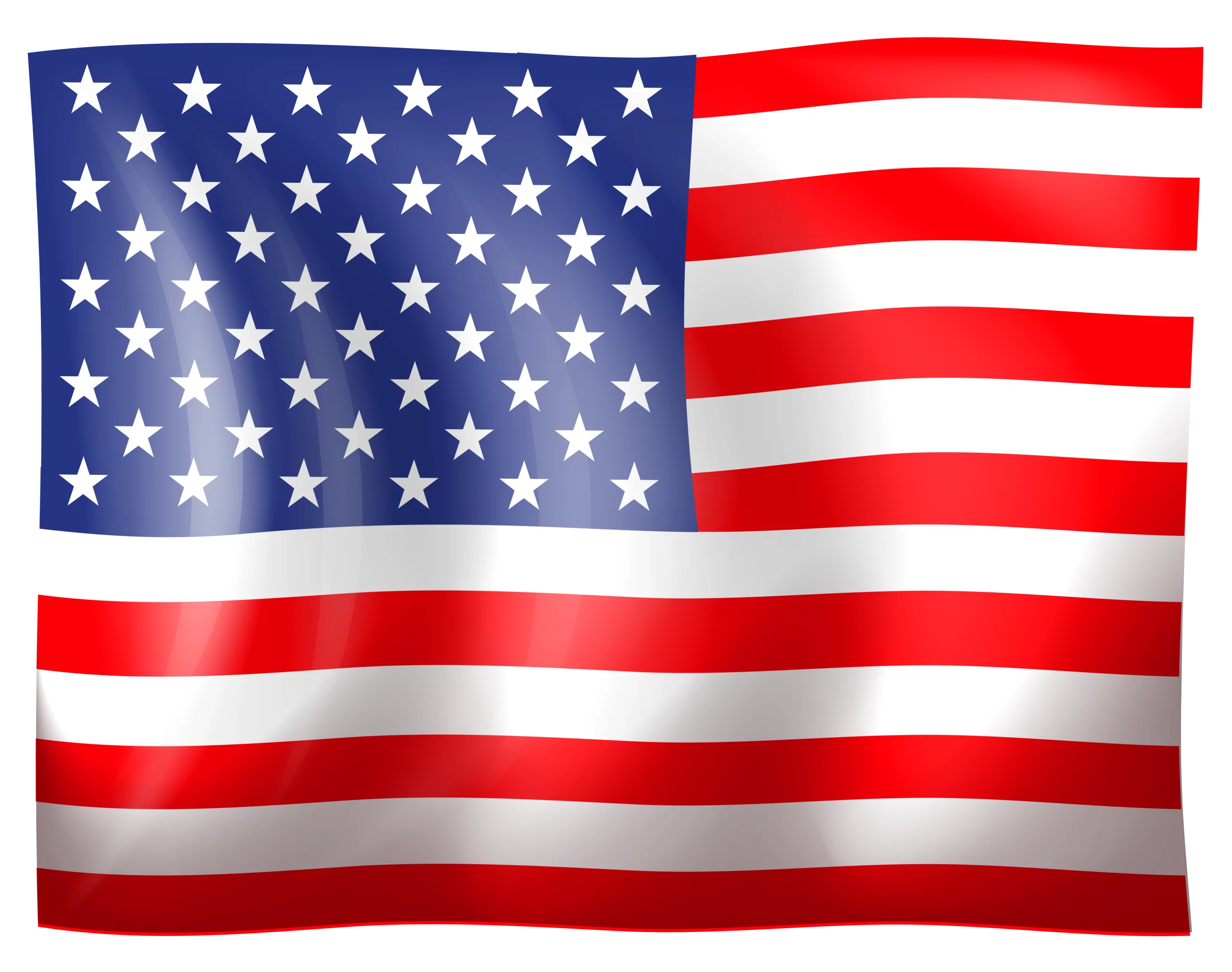 American Flag Waving in the Wind: Patriotic Symbol of the United States