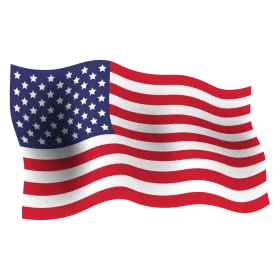 American Flag Waving in the Wind - United States Patriotic Symbol Clipart