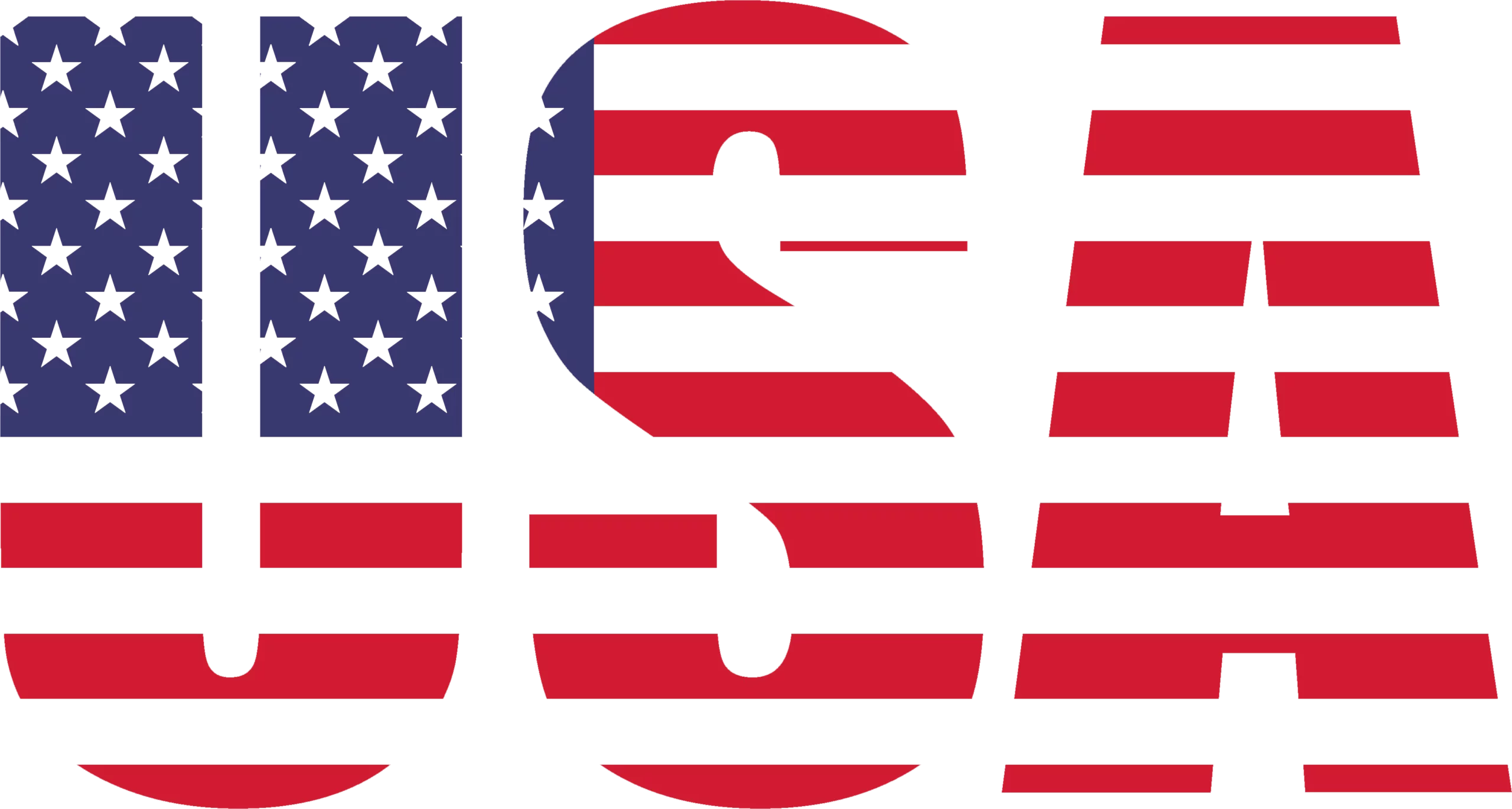 Patriotic USA Text with American Flag Stars and Stripes Pattern Clipart