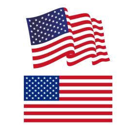 American Flag Patriotic Clipart Collection: Waving and Rectangular USA Symbols