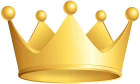 Elegant Golden Crown Clipart - Royal Symbol of Monarchy and Achievement