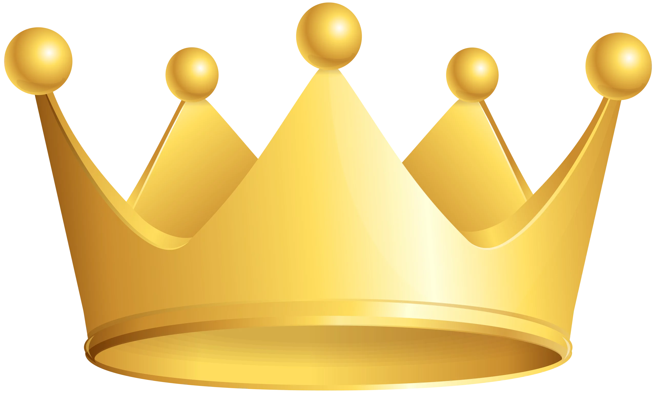 Elegant Golden Crown Clipart - Royal Symbol of Monarchy and Achievement