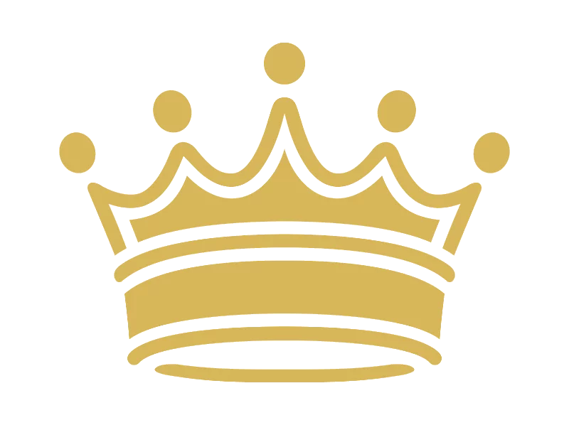 Elegant Golden Royal Crown Illustration - Regal Symbol Clipart Design