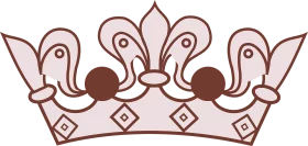 Elegant Royal Crown Clipart with Fleur-de-lis Design and Heraldic Elements