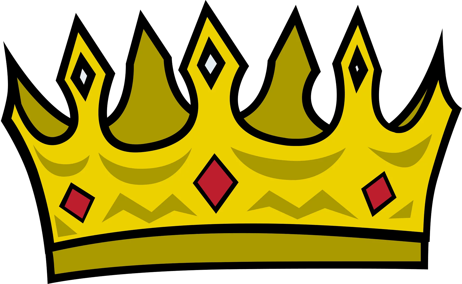 Golden Crown Clipart: Majestic Royal Headwear Symbol of Monarchy and Power