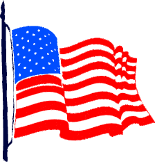 Patriotic American Flag Waving on Flagpole Illustration - Stars and Stripes Clipart