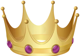 Royal Golden Crown with Purple Gemstones: Regal Symbol of Monarchy and Authority