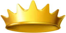 Shiny Golden Royal Crown with Pointed Tips - Luxury Kingdom Symbol Clipart