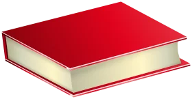 Classic Red Hardcover Book with White Pages - Educational Literature Object