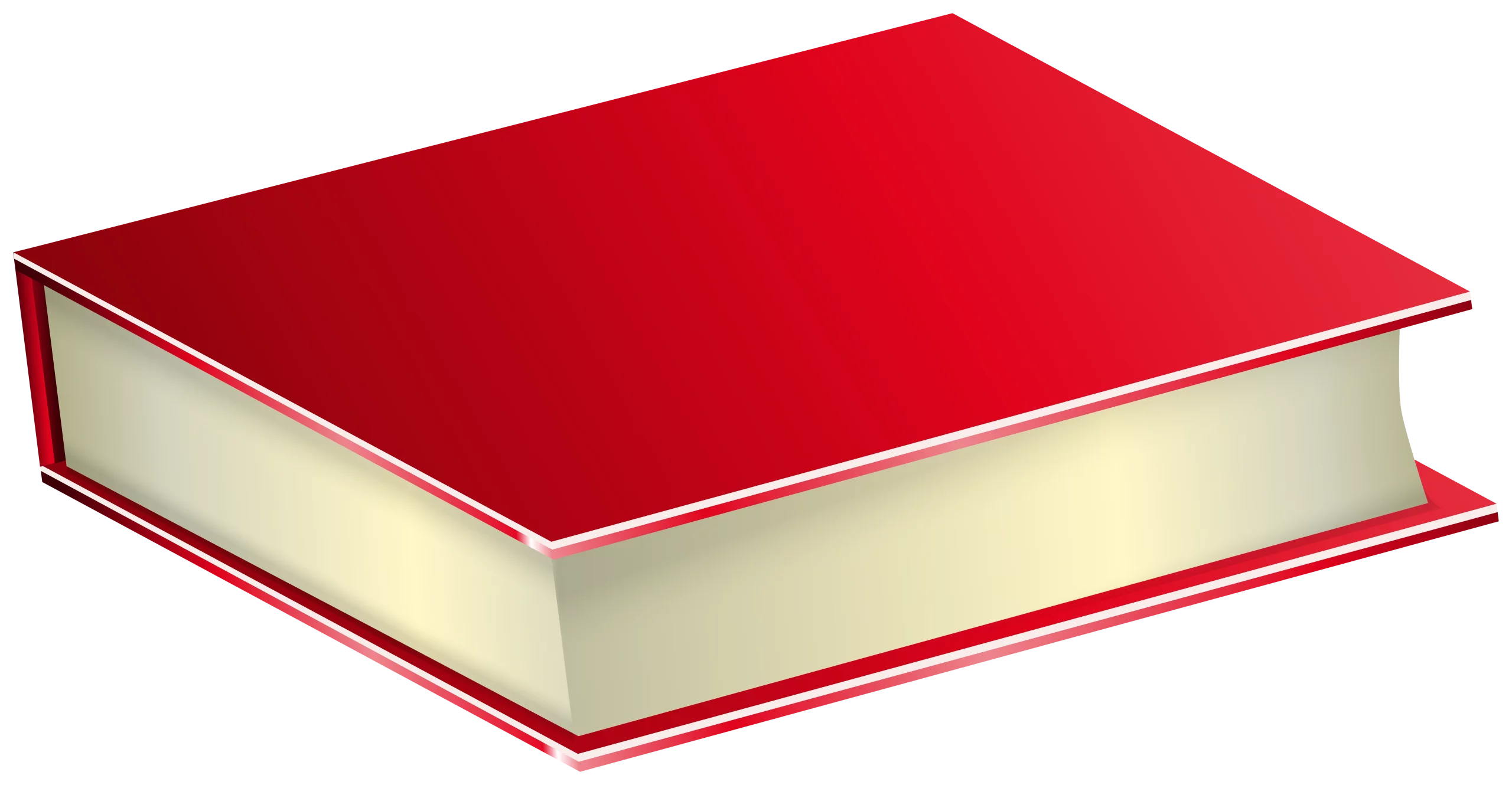 Classic Red Hardcover Book with White Pages - Educational Literature Object