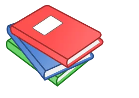 Colorful Stack of Books Clipart: Red, Blue, and Green Educational Resources