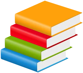 Colorful Stack of Books Clipart: Vibrant Educational Learning Resources