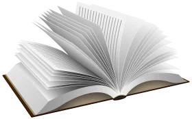 Open Book with Fanned Pages: Classic Literary Knowledge Representation Clipart