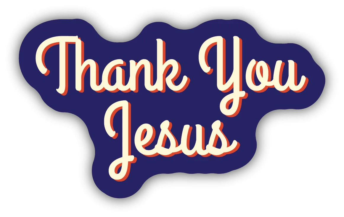 Thank You Jesus Religious Devotional Christian Faith Expression Clipart Graphic