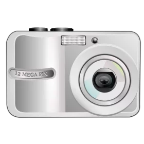 Compact Silver Digital Camera with 12 Megapixel Resolution for Amateur Photography