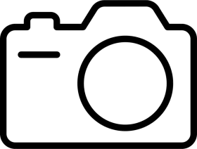 Minimalist Black Outline Camera Icon for Photography and Digital Media Clipart