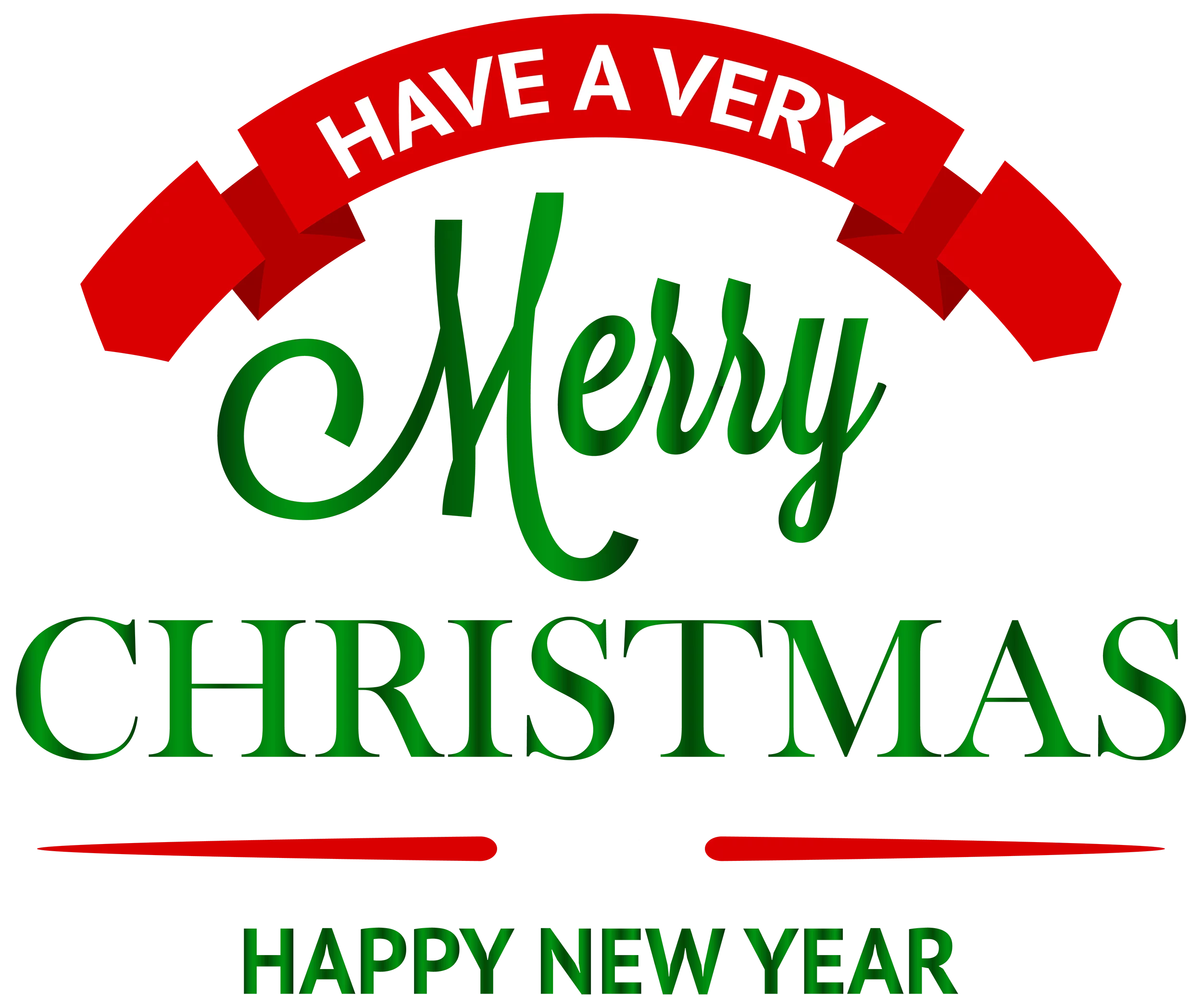 Festive Holiday Greeting with Merry Christmas and Happy New Year Message Clipart