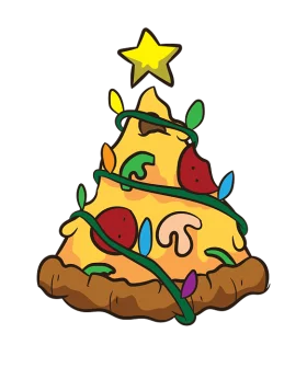 Festive Taco Christmas Tree Holiday Decoration Food Art Celebration Clipart