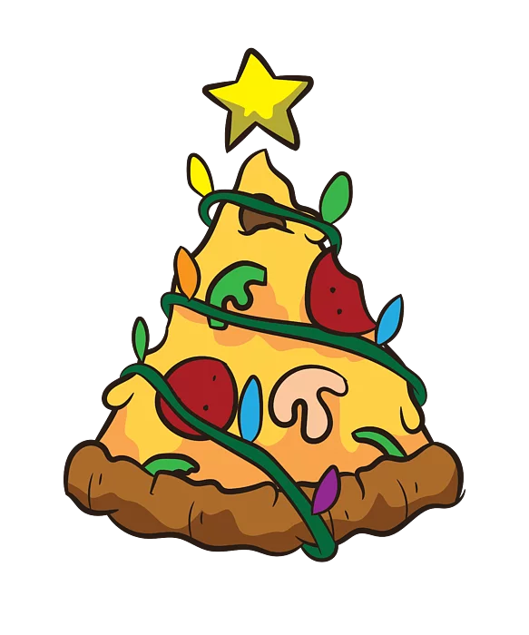 Festive Taco Christmas Tree Holiday Decoration Food Art Celebration Clipart