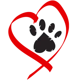 Loving Paw Print Heart Symbol - Pet Love Clipart for Animal Lovers and Care