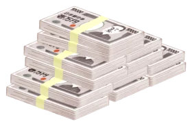 Financial Wealth Stacked Japanese Yen Banknotes Currency Money Clipart Illustration