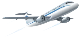 Sleek Commercial Passenger Airplane Clipart Flying Through Clear Skies