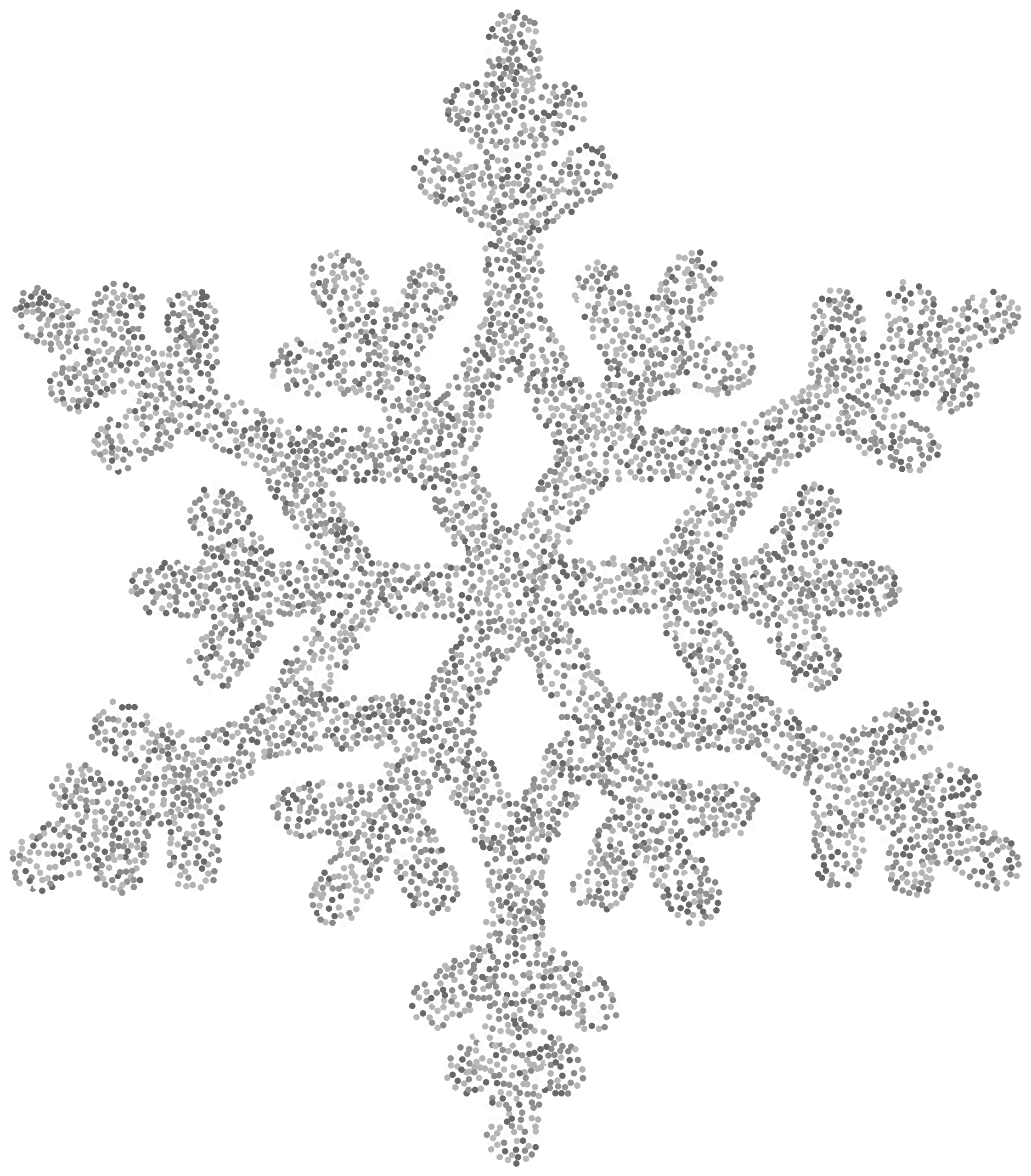 Elegant Glittery Winter Snowflake Seasonal Holiday Decoration Clipart Design