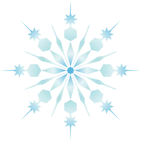 Elegant Light Blue Snowflake Winter Geometric Design Clipart for Seasonal Decor