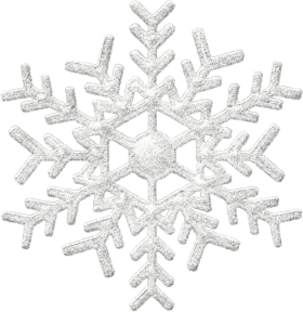 Elegant White Glittering Snowflake Winter Holiday Festive Decoration Clipart