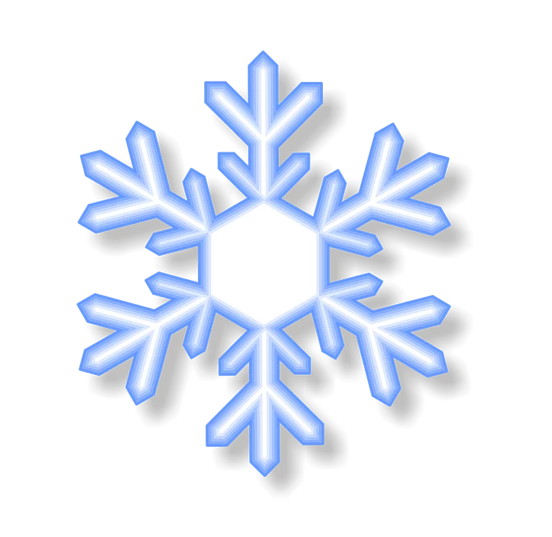 Elegant Winter Blue Snowflake Clipart for Seasonal Decoration and Design