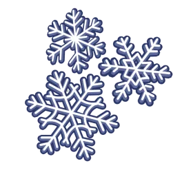 Elegant Winter Blue Snowflake Collection Clipart for Seasonal Design Projects