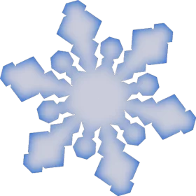 Geometric Blue Snowflake Radial Pattern Abstract Clipart Design Element